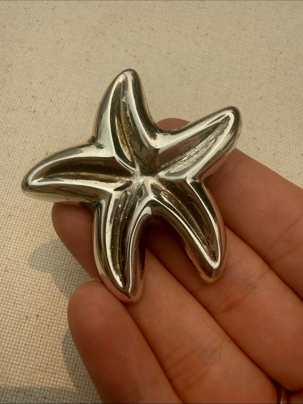 Sterling Silver 925 Thailand Starfish Brooch
